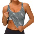 thumbnail image 3 of Balery Cute Shark Sujetadores deportivos con espalda cruzada para mujer, acolchados, sin costuras, de alto impacto, ideales para yoga, gimnasio, entrenamiento y fitness.-Large, 3 of 8