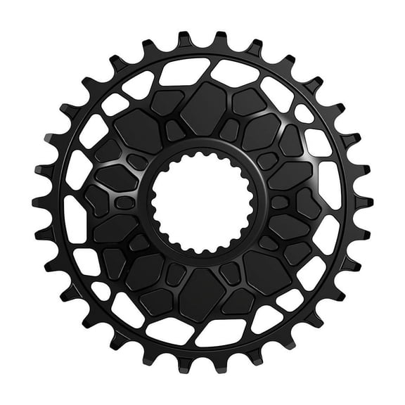 Works Components GEO Shimano Chainring, Teeth: 30, Speed: 12, BCD: Direct Mount Shimano, Front, 7075-T6 Aluminum, Black