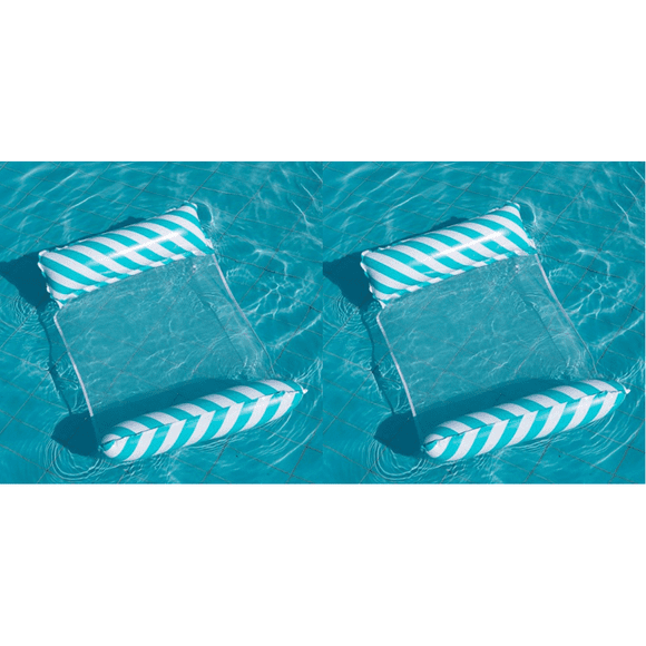 Peggybuy Floating Bed Inflatable Mattress Swimming Pool Beach Water Lounges (Blue)