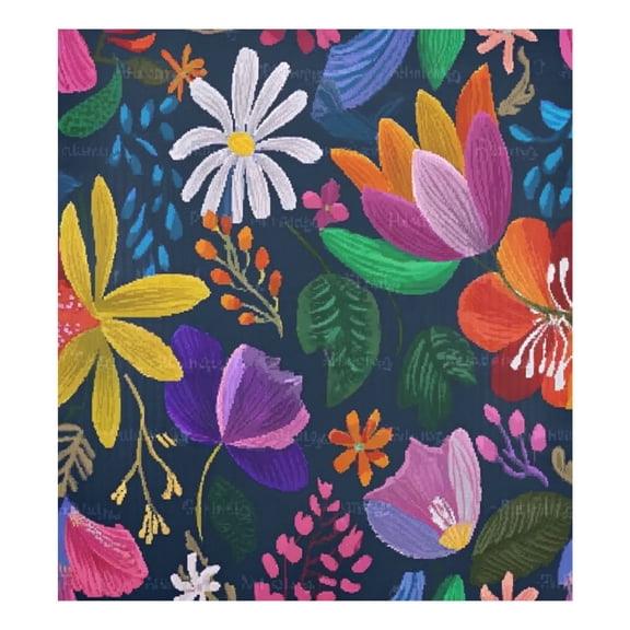 IAUYY Magnetic Decorative -23x26 Inch,Removable DIY Art for Dishwasher Refrigerator and Other Metal Surfaces,Illustrations Of Exotic Flowers