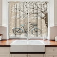 thumbnail image 2 of Ambesonne Bicycle Kitchen Curtains, Blooming Tree in Spring, 55"x39", Multicolor, 2 of 3