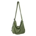 thumbnail image 1 of 1 bolso de lona verde para mujeres y hombres, bolso bandolera, bolso de mano Han, 1 of 4