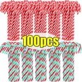 thumbnail image 2 of Bastones de caramelo navideños, acrílicos, para colgar en el árbol de Navidad, muletas retorcidas, adornos para decoración del hogar, regalos para fiestas de Navidad y Año Nuevo, 2 of 5