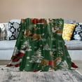 thumbnail image 2 of Qinduosi Christmas Decorative Blanket Twin Size Green Christmas Blanket Sofa Bed Soft Plush Blankets and s Xmas Winter Holiday Blanket, 2 of 6
