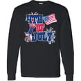 thumbnail image 3 of Inktastic 4th of July with Fireworks American Flag and Rocket Long Sleeve T-Shirt, 3 of 5