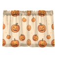 thumbnail image 7 of Yayeee Kitchen Curtains Tier Pair Light Filtering 27"x36" Rod Pocket Short Cafe Window Panel, Halloween Pumpkins Pattern, 7 of 7