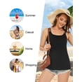 thumbnail image 6 of Vaslanda Women Plus Size Tank Top with Built-in Bra Cup Adjustable Double Straps, 6 of 7