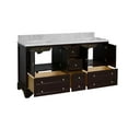 thumbnail image 4 of Madison 72" Double Bathroom Vanity with Chocolate Cabinet and Carrara Marble Top, 4 of 7