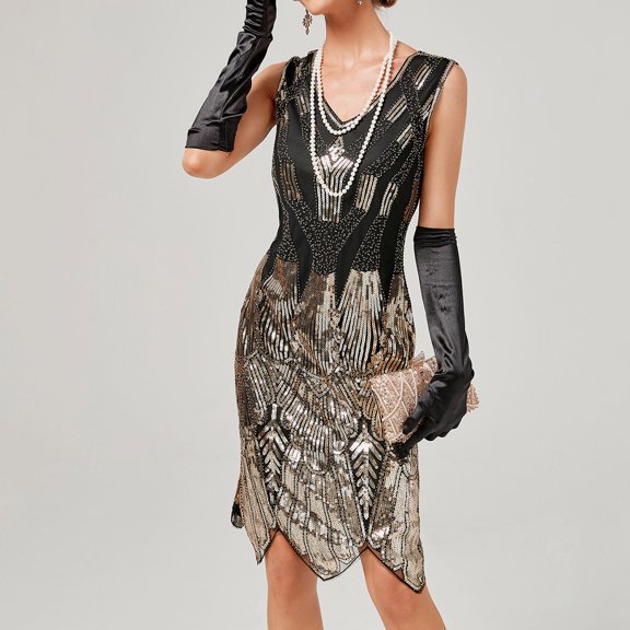 Vedolay Plus Size Formal Dresses For Women Women Fashion Peplum Bodycon Short Sleeve Bow Club Ruffle Pencil Party Dress,Gold M