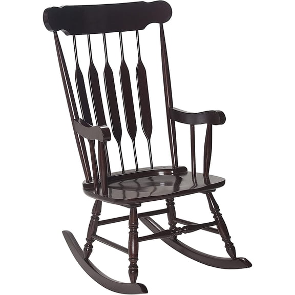 Gift Mark Adult Solid Rocking Chair, Espresso