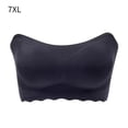 thumbnail image 1 of Sujetador sin tirantes recogido Sujetador antideslizante de talla grande Ropa interior superior de tubo fino para vestido de novia, Negro, 7XL Eigraketly AP001172-16B, 1 of 7