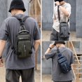 thumbnail image 3 of Bolso de pecho multifuncional para hombre, moderno bolso cruzado informal para hombro, mochila pequeña de tela espacial impermeable, 3 of 6