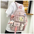 thumbnail image 4 of 2024 lindas mochilas para mujer, mochila escolar de nailon impermeable con múltiples bolsillos para estudiantes, niñas, mochila para computadora portátil Kawaii, mochilas, 4 of 5
