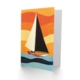 thumbnail image 2 of Artery8 Sailboat at Sunset Painting Simple Block Colours Greeting Birthday Card Him Her All Blank, 2 of 3