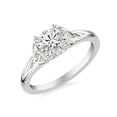 thumbnail image 3 of Divine Jewel 14K White Gold Plated Criss Cross Engagement Ring - 1.5 Ct Round Cut Lab Created Diamond - Stunning Ring for Women - Perfect Proposal Ring or Gift for Birthdays and Anniversaries, 3 of 3