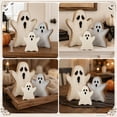 thumbnail image 6 of Halloween Kitchen Decor 3 Pcs Farmhouse Wooden Ghost Table Decor Cute Halloween Decor For Tiered Tray Mantel Coffee Table Halloween Decorations Indoor For Home Office Seasonal Theme Decoration,B, 6 of 6
