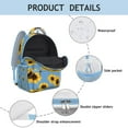 thumbnail image 2 of Yellow Sunflower Print Backpack - Waterproof & Breathable Bookbag with Organized Storage for Commuters, 2 of 6