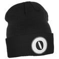 thumbnail image 2 of Daxton A to Z Initial Letter Cuffed Hat Beanie Warm Knit Skull Cap (Black, Letter O), 2 of 4