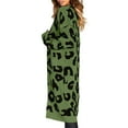 thumbnail image 4 of Oversized Women's Leopard Print Cardigan with Front Opening, 4 of 9