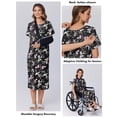 thumbnail image 3 of Pinspark Hospital Gowns for Women Labor Delivery Shoulder Surgery Dress Adaptive Clothing Night Robes for Elderly Plus Size, 3 of 6