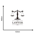 thumbnail image 3 of Adhesivos de pared con diseño de balanzas de justicia de abogado, 42 x 48 cm, PVC, 3 of 3