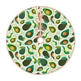 thumbnail image 2 of Halloween Christmas Tree Skirt - Green Avocado K 36 Inches Christmas Tree Skirt for Halloween Holiday Indoor Home Christmas Tree Decorations with Three Ribbons, 2 of 7