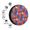 thumbnail image 6 of DouZhe Waterproof Spare Tire Cover, Abstract Geometric Elements Red Prints Adjustable Wheel Covers Fit for Jeep Trailer RV SUV Car, 16 inch, 6 of 7