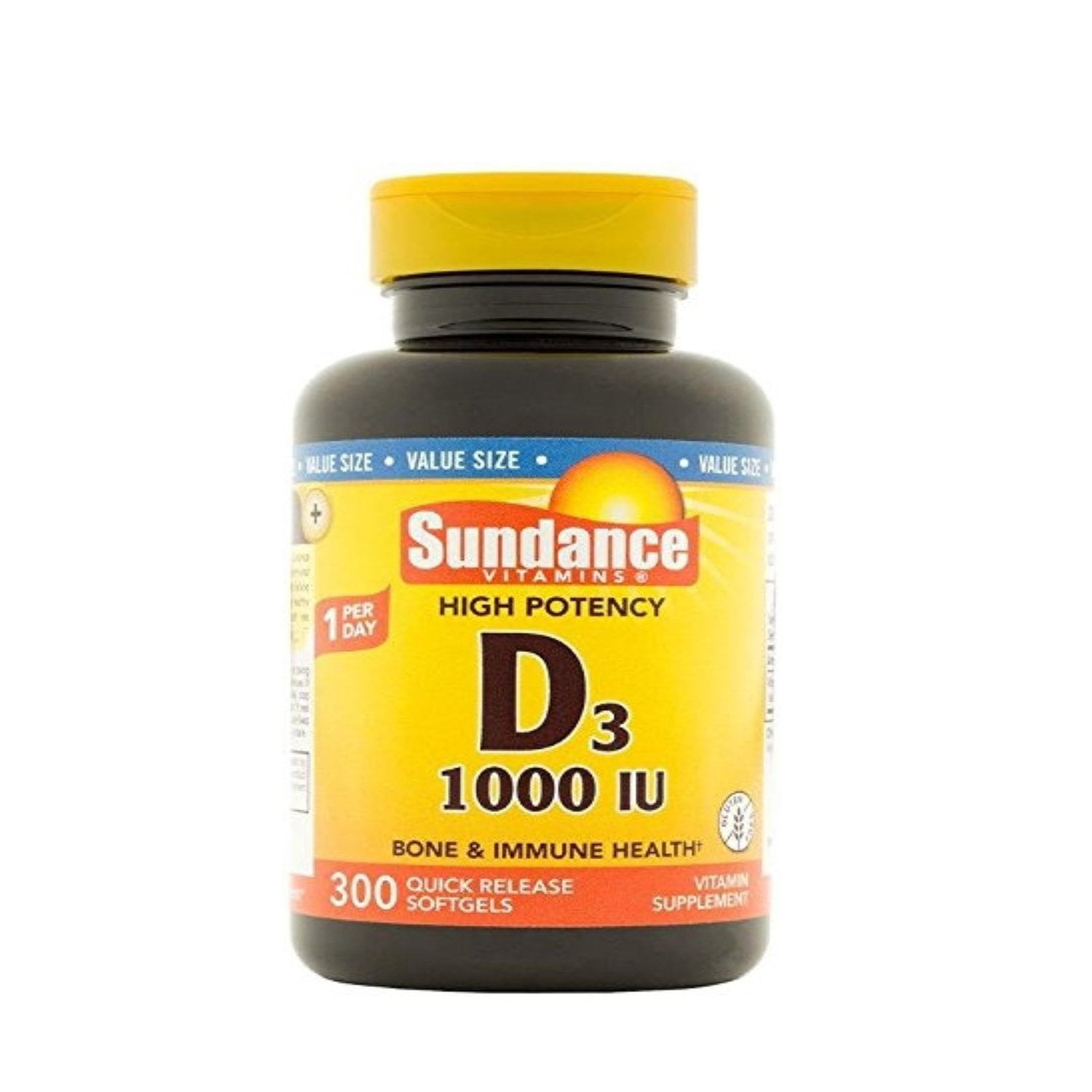 Sundance Vitamin D3 1000IU High Potency Support Bone Health, 300ct, 3-Pack