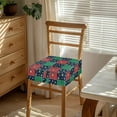 thumbnail image 2 of SEANATIVE Christmas Chair Covers Set of 2 Square Chair Seat Covers for Dining Room Dinning Chair Upholstered Cover with Elastic Band Farmhouse Chair Protective Covers Xmas Home Decor, 2 of 7