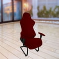 thumbnail image 2 of Elastic Gaming Chairs Washable Removable Polyester Solid Soft Armchair Seat Protector for Computer Chair , red red, 2 of 8