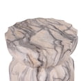 thumbnail image 4 of Christopher Knight Home 18.9" Lightweight Concrete Fluted Hourglass Accent Side Table, Natural Ink Marble, 4 of 10