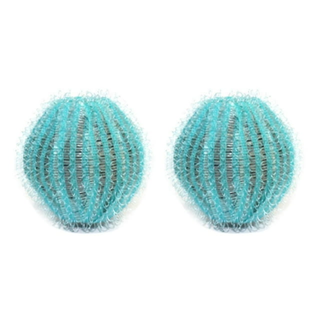 2Pcs Clothes Laundry Balls Reusable Vivid Color Labor-saving Effective Multipurpose Remove Hair Plastic Washing Machine Lint Remover Balls Hair Catchers for Home