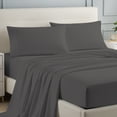 thumbnail image 4 of 100% Cotton Bed sheets, Deep Pocket, Wrinkle Resistant, Soft & Smooth Sateen 4-Piece, Queen Charcoal Gray by Purity Home, 4 of 13
