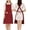 #0 Adjustable Burgundy Cross-back, variant on Fiykzur 100% Cotton Cross Back Apron for Women with 2 Pockets - Adjustable Button Straps Pinafore, No Neck Pain Kitchen Chef Apron for Cooking, Catering, Housewife (Red)