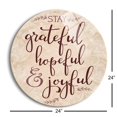 thumbnail image 3 of Grateful Hopeful Joyful Cream Swirl 24 inch Glass Round Wall Hanging Sign, 3 of 4