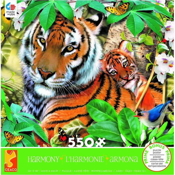 Ceaco Harmony Tigers 550 piece Jigsaw Puzzle