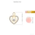 thumbnail image 3 of Angara Natural Diamond Necklace - Diamond Heart Pendant with Infinity Loop in 14K Yellow Gold for Women, 3 of 8