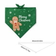 thumbnail image 3 of Racsoh Christmas Pet Bandana, Festive Dog Neck Scarf with Gingerbread Man Print, Soft Triangle Bib for Small Medium Cats, for Party Photo Winter Decor (Green A), 3 of 7