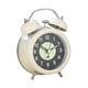 thumbnail image 1 of Reloj despertador analógico, reloj despertador ruidoso, diseño retro, reloj pequeño silencioso, reloj despertador con campanas gemelas para mesita de Blanco, 1 of 9