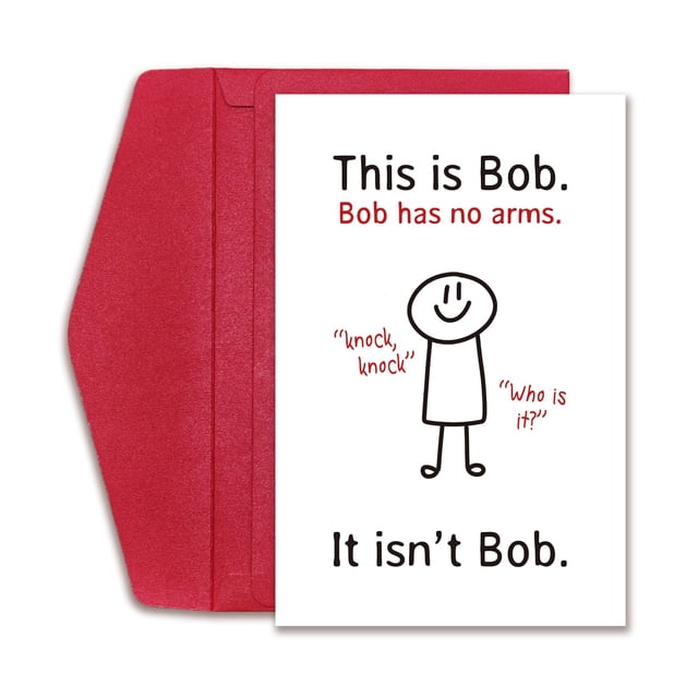 Tarjeta de cumpleaños RollupJoy con chiste de Bob, 20 x 13 cm