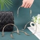 thumbnail image 2 of Juego de 4 asas para bolso de 12,7 cm (5 pulgadas), 2 colores, asas de metal de repuesto, asas de hierro semicirculares con estampado floral., 2 of 5