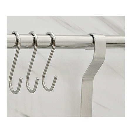 

10 Pcs Hanging Hook Kitchen Hooks Outdoor Garage Shower Curtain Stainless Steel Cookware