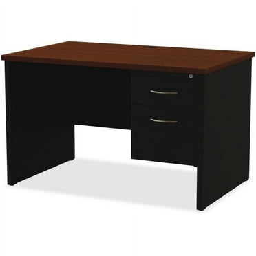 Lorell, LLR79147, Walnut Laminate Commercial Steel Desk Series, 1 Each