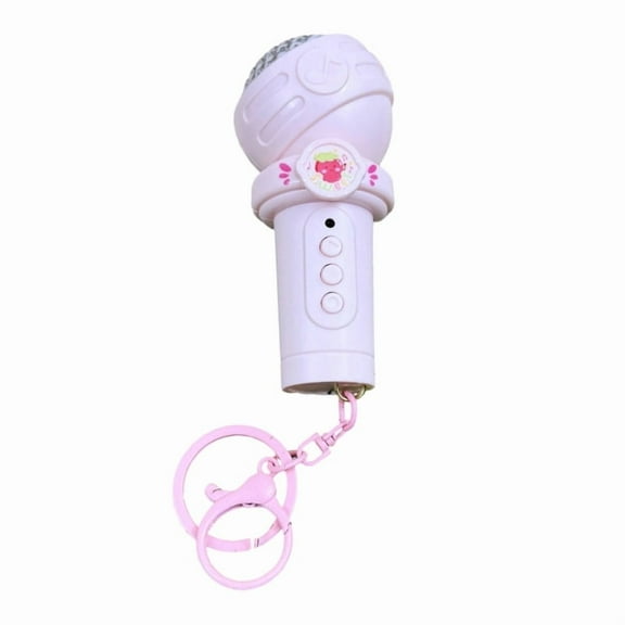Kids Portable Voice Recorder Keychain Microphone Shape with Playback Function Safe ABS Shell For Children Gift Idea