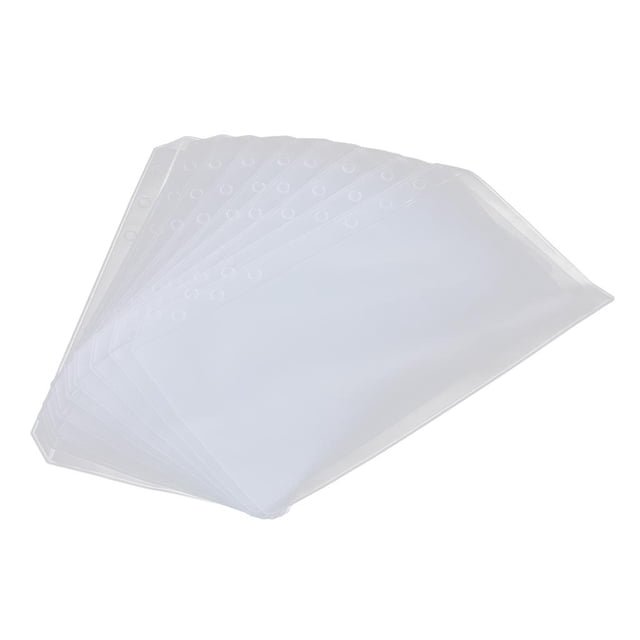 10x Páginas Carpeta Tarjetas de Cupón 6 Anillos de Cuaderno A6 A7 - A6 1 10 piezas A6 1 ranura BLESIY Bolsillos para carpetas A6 A7