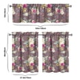 thumbnail image 6 of Pioneer Kitchen Curtains and Valance Set 36 Inch Tier Boho Autumn Floral 3 Pieces Set Dining Room Small Curtain Drapes Cafe Curtains Valance for Home Decor Rod Pocket, 6 of 6
