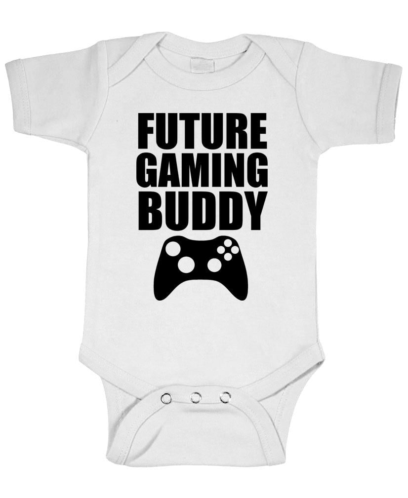 DADDYS FUTURE GAMING BUDDY Funny Boys Girls BabyGrow Gamer Bodysuit Dad Gift