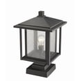 thumbnail image 3 of 1 Light Outdoor Pier Mounted Fixture - 554PHBS-SQPM-BK, 3 of 4