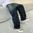 thumbnail image 6 of XXWXYD Boys Oversized 𝖸𝟤𝖪 Jeans Baggy Wide Leg Denim Pants Elastic Waist 2000s Retro Streetwear with Zipper Pockets Teens, 6 of 9