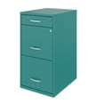 thumbnail image 4 of Space Solutions 3 Drawer Letter Width Vertical File Cabinet with Pencil Drawer, Teal, 4 of 6